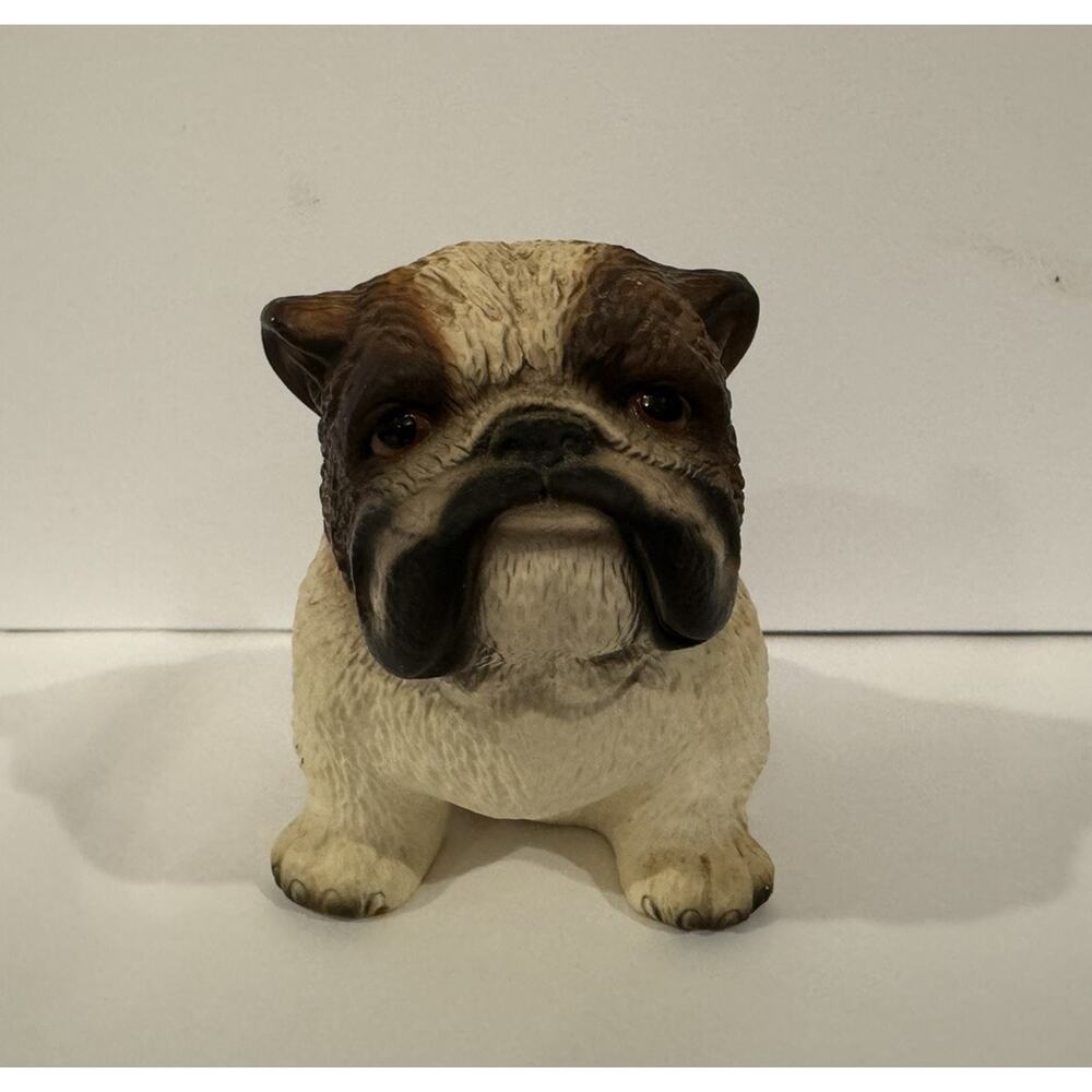 Vintage Harvey Knox Kingdom 1986 House of Global Art Hand Painted Bulldog Figure